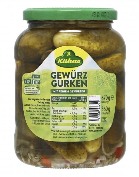 Kühne Gewürzgurken Auslese 4 Kühne Gewürzgurken Auslese – Bild 2