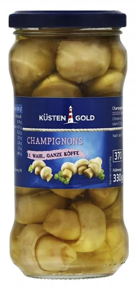 Küstengold Champignons Ganze Köpfe 1. Wahl 3 Küstengold Champignons Ganze Köpfe 1. Wahl