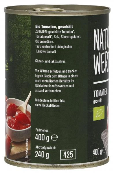 NaturWert Bio Tomaten Geschält 5 NaturWert Bio Tomaten Geschält – Bild 3