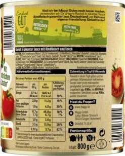 Maggi Ravioli In Pikanter Sauce Mit Fleisch -Sicheres Lebensmittelgeschäft 4502050009 400550033920 02