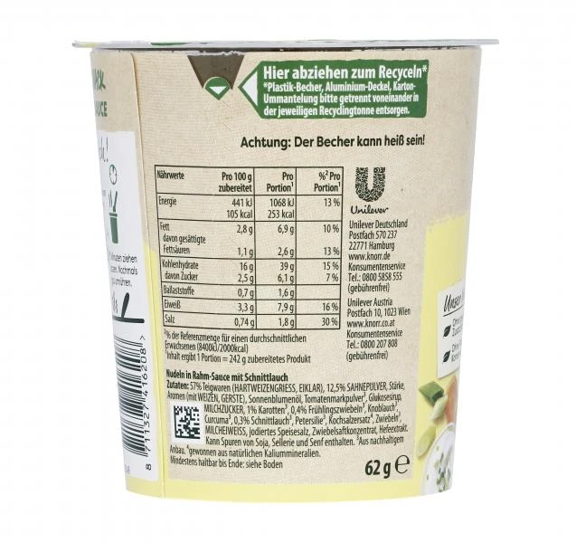 Knorr Pasta Snack Rahm-Sauce 5 Knorr Pasta Snack Rahm-Sauce – Bild 3