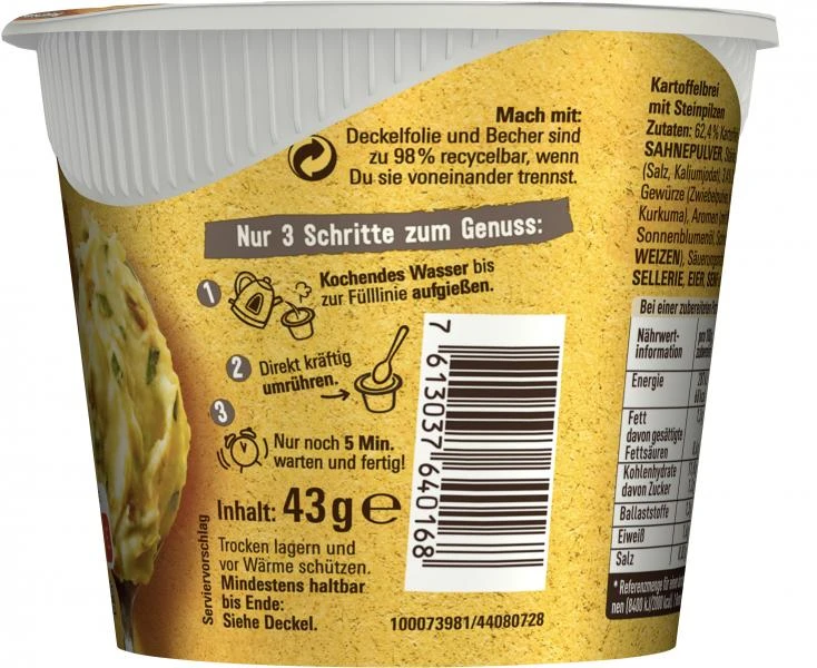 Maggi 5 Minuten Terrine Kartoffelbrei Mit Steinpilzen 7 Maggi 5 Minuten Terrine Kartoffelbrei Mit Steinpilzen – Bild 5
