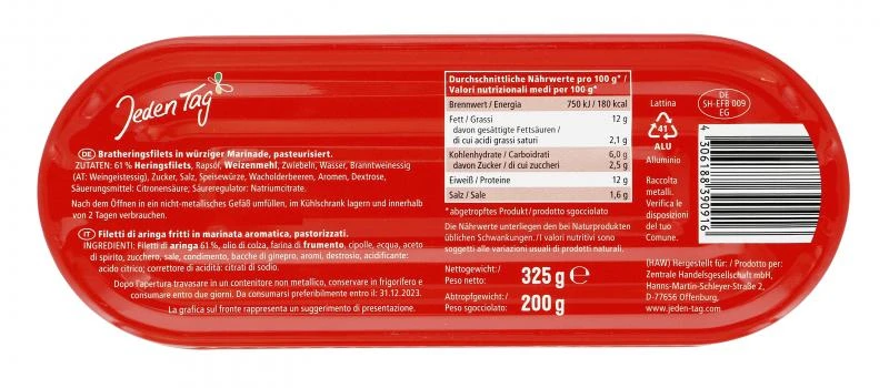 Jeden Tag Bratheringsfilets In Würziger Marinade 4 Jeden Tag Bratheringsfilets In Würziger Marinade – Bild 2