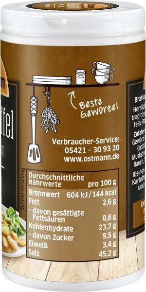 Ostmann Bratkartoffel Würzermischung Klassisch 4 Ostmann Bratkartoffel Würzermischung Klassisch – Bild 2