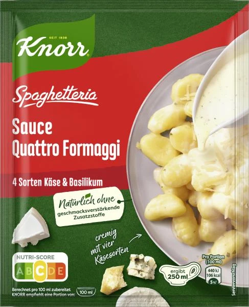 Knorr Spaghetteria Sauce Quattro Formaggi 3 Knorr Spaghetteria Sauce Quattro Formaggi