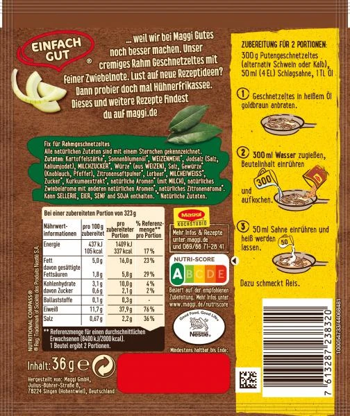 Maggi Fix Für Rahm Geschnetzeltes 4 Maggi Fix Für Rahm Geschnetzeltes – Bild 2