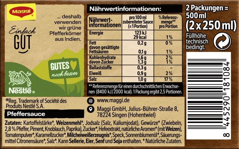 Maggi Pfeffer Sauce 4 Maggi Pfeffer Sauce – Bild 2