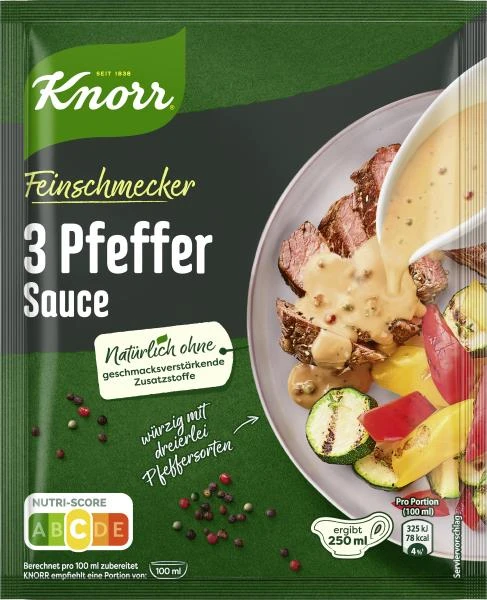 Knorr Feinschmecker 3 Pfeffer Sauce 3 Knorr Feinschmecker 3 Pfeffer Sauce