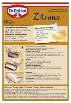 Dr. Oetker Zitronen Kuchen 11 Dr. Oetker Zitronen Kuchen -Sicheres Lebensmittelgeschäft 4502110004 4000521029982 03