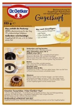 Dr. Oetker Gugelhupf -Sicheres Lebensmittelgeschäft 4502110056 4000521029944 03