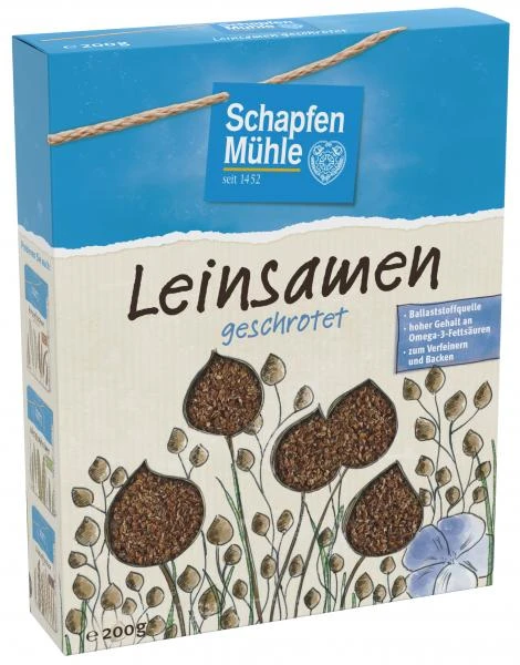 Schapfenmühle Leinsamen Geschrotet 3 Schapfenmühle Leinsamen Geschrotet