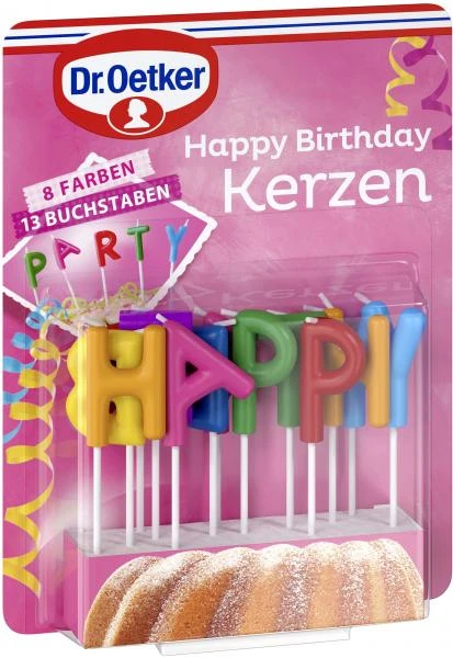Dr. Oetker Happy Birthday Kerzen 3 Dr. Oetker Happy Birthday Kerzen