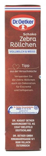 Dr. Oetker Schoko Zebra Röllchen Vollmilch & Weiß 6 Dr. Oetker Schoko Zebra Röllchen Vollmilch & Weiß – Bild 4