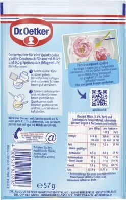 Dr. Oetker Quarkfein Vanille -Sicheres Lebensmittelgeschäft 4502111075 4000521820206 02