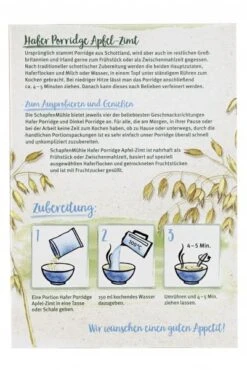 Schapfenmühle Porridge Hafermahlzeit Apfel-Zimt -Sicheres Lebensmittelgeschäft 4502112204 4000950210289 03.jpg