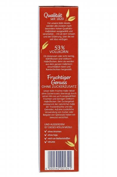 Kölln Früchte Hafer-Müsli Ohne Zuckerzusatz 6 Kölln Früchte Hafer-Müsli Ohne Zuckerzusatz – Bild 4