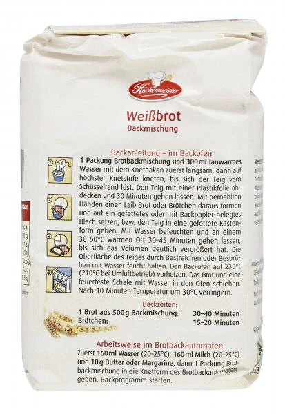 Küchenmeister Backmischung Weissbrot 5 Küchenmeister Backmischung Weissbrot – Bild 3