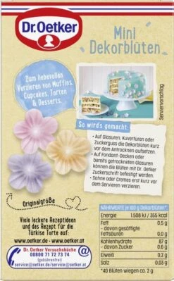 Dr. Oetker Mini Dekorblüten 9 Dr. Oetker Mini Dekorblüten -Sicheres Lebensmittelgeschäft 4502113834 4000521018573 03