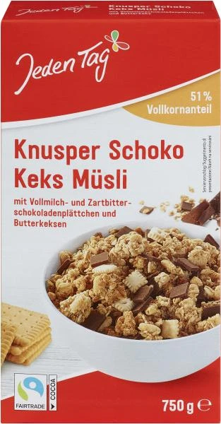 Jeden Tag Knusper Schoko Keks Müsli 3 Jeden Tag Knusper Schoko Keks Müsli