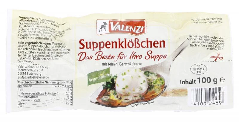 Valenzi Suppenklößchen Mit Gartenkräutern 4 Valenzi Suppenklößchen Mit Gartenkräutern – Bild 2