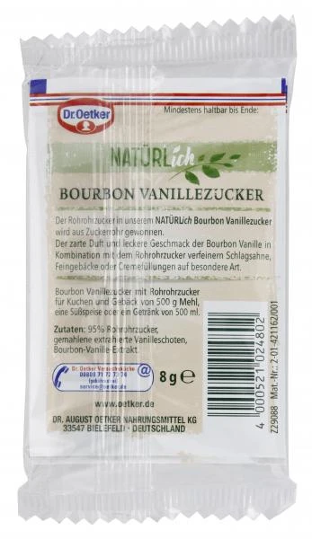 Dr. Oetker Natürlich Bourbon Vanillezucker 4 Dr. Oetker Natürlich Bourbon Vanillezucker – Bild 2