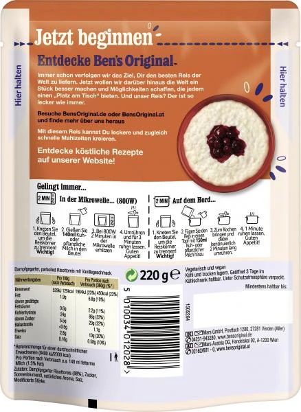 Ben's Original Express Milchreis Klassik 4 Ben's Original Express Milchreis Klassik – Bild 2