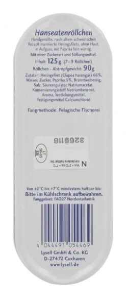 Lysell Hanseatenröllchen Mit Paprika -Sicheres Lebensmittelgeschäft 4503070089 4044491054469 02.jpg